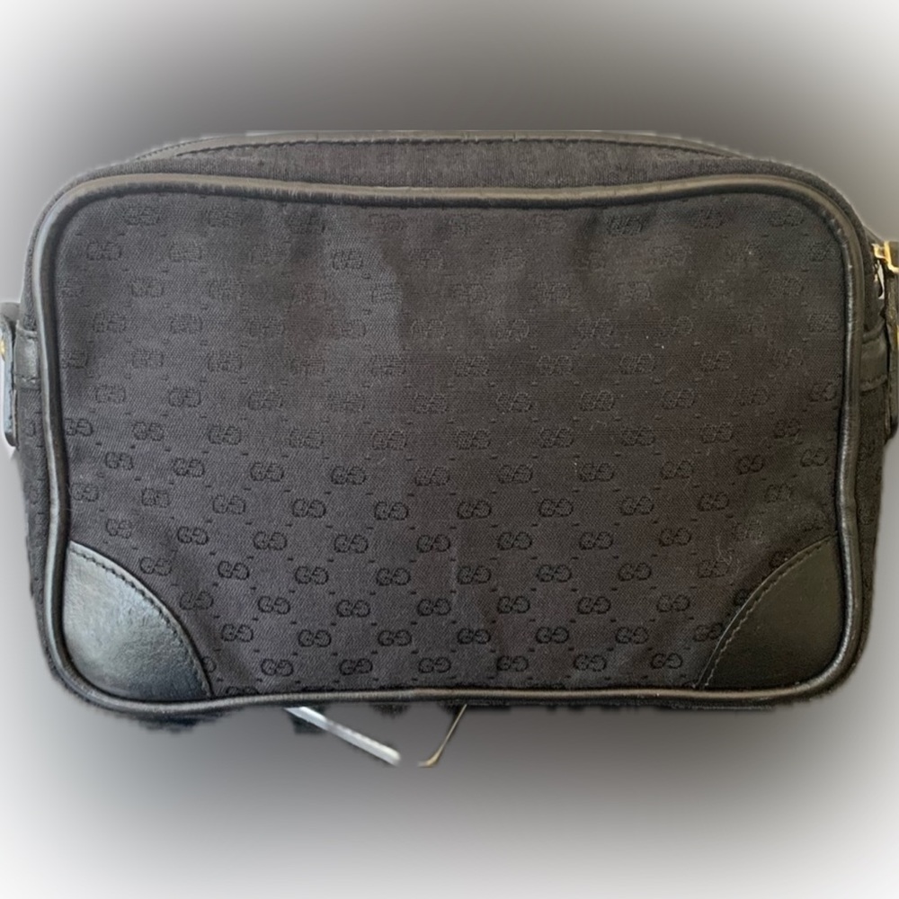 Authentic Black Classic Vintage GUCCI 70s Crossbody- amazing condition 🇮🇹❤️med - Picture 2 of 15